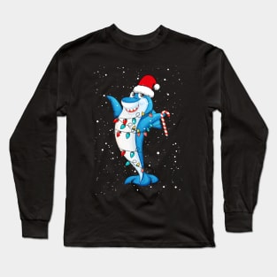 Funny Sharks Lover Xmas Shark Long Sleeve T-Shirt